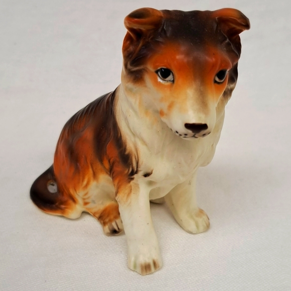 Vintage Napcoware marked Japan porcelain Collie dog figure - Picture 1 of 8